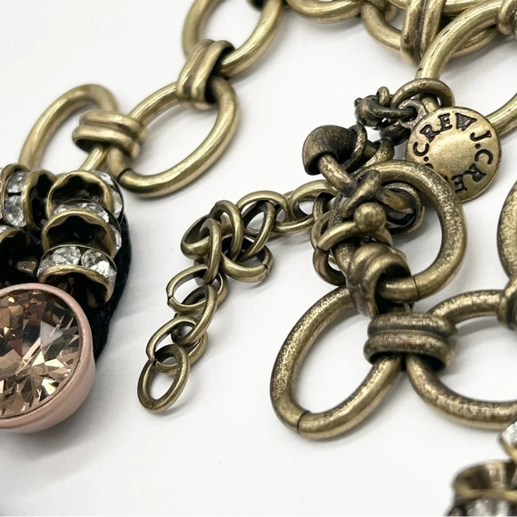 J. Crew Crystal Taupe Brown Brulee with Crystal Rondelles Necklace - Picture 7 of 9